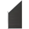 Image de vidaXL Schuttingpaneel 95x(105-180) cm HKC zwart148974