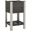Image de vidaXL Lit surélevé de jardin avec étagère 50x50x90 cm WPC Gris149013