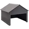 Image de vidaXL Garage pour tondeuse à gazon Gris 80x80x70 cm WPC
