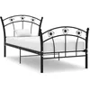 Image de Cadre de lit sans matelas noir métal 90x200 cm