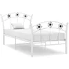 Image de Cadre de lit sans matelas blanc métal 90x200 cm