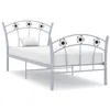 Image de Cadre de lit sans matelas gris métal 90x200 cm