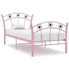 Image de vidaXL Bedframe met voetbaldesign metaal roze 90x200 cm324747
