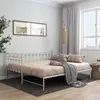 Image de vidaXL Cadre de canapé-lit extensible Blanc Métal 90x200 cm