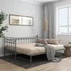 Image de vidaXL Cadre de canapé-lit extensible Gris Métal 90x200 cm