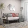 Image de vidaXL Cadre de canapé-lit extensible Gris Métal 90x200 cm