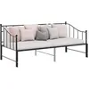 Image de Cadre de canapé lit extensible sans matelas Noir Métal 90x200cm