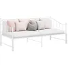 Image de Cadre de canapé lit extensible sans matelas blanc 90x200 cm