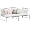 Image de Cadre de canapé lit extensible sans matelas gris métal 90x200cm