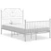 Image de Cadre de lit sans matelas blanc métal 120x200 cm