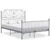 Image de Cadre de lit sans matelas gris métal 140x200 cm