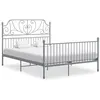 Image de Cadre de lit sans matelas gris métal 160x200 cm