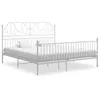 Image de Cadre de lit sans matelas blanc métal 180x200 cm