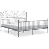 Image de Cadre de lit sans matelas gris métal 180x200 cm