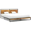 Image de Lit vidaxl 208 x 184 x 82.5 cm en metal pour 2 personnes de couleur