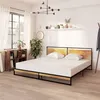 Image de Cadre de lit sans matelas métal 200x200 cm