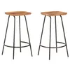 Image de Tabourets de bar lot de 2 bois d acacia solide