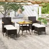 Image de vidaXL Acacia Ensemble à Dîner de Jardin 5 pcs Mobilier de Salle à Manger de Terrasse Table et Chaises de Repas Patio 3058336