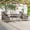 Image de vidaXL Mobilier à Dîner de Jardin 5 pcs Ensemble de Salle à Manger de Terrasse Table et Chaises de Patio Extérieur Résine 3058355