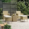 Image de vidaXL Ensemble de Bistro 5 pcs Mobilier d'Extérieur Ensemble de Meubles de Terrasse Mobilier de Jardin Résine Tressée et 3058370