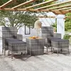 Image de vidaXL Ensemble de bistro de jardin 5pcs Résine tressée et acacia Gris 3058373