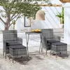 Image de vidaXL Ensemble de Bistro 5 pcs Meubles d'Extérieur Mobilier de Patio Meubles de Terrasse Mobilier de Jardin Résine Tressée 3058389