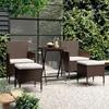 Image de vidaXL Ensemble de Bistro 5 pcs Mobilier d'Extérieur Ensemble de Meubles de Terrasse Mobilier de Jardin Résine Tressée et 3058391