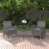 Image de vidaXL Ensemble de Salle à Manger de Jardin 3 pcs Mobilier à Dîner de Terrasse Table et Chaises de Repas de Patio Salon de 3058459