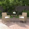 Image de vidaXL Mobilier à Dîner de Jardin 3 pcs Mobilier de Salle à Manger de Terrasse Table et Chaises de Repas Salon de Jardin 3058460
