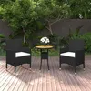 Image de vidaXL Mobilier à Dîner de Jardin 3 pcs Mobilier de Salle à Manger de Terrasse Table et Chaises de Repas Salon de Jardin 3058462