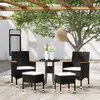 Image de vidaXL Salon de Jardin 5 pcs Mobilier de Patio Ensemble de Meubles de Terrasse Moblilier de Jardin Meubles d'Extérieur 3058474