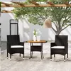 Image de vidaXL Mobilier à Dîner de Jardin 3 pcs Mobilier de Salle à Manger de Terrasse Table et Chaises de Repas Salon de Jardin 3058482