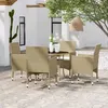 Image de vidaXL Ensemble de Salle à Manger de Jardin 5 pcs Mobilier à Dîner de Terrasse Table et Chaises de Repas de Patio Salon de 3058490