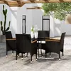 Image de vidaXL Mobilier de Salle à Manger de Jardin 5 pcs Mobilier à Dîner de Terrasse Table et Chaises de Repas Salon de Jardin 3058494