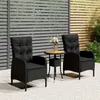 Image de vidaXL Mobilier de Bistro de Jardin 3 pcs Mobilier d'Extérieur Ensemble de Meubles de Terrasse Meubles de Balcon Résine 3058545