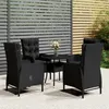 Image de vidaXL Mobilier de Bistro de Jardin 5 pcs Mobilier d'Extérieur Ensemble de Meubles de Terrasse Meubles de Balcon Résine 3058552
