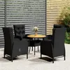 Image de vidaXL Mobilier de Bistro de Jardin 5 pcs Mobilier d'Extérieur Ensemble de Meubles de Terrasse Meubles de Balcon Résine 3058553