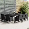 Image de Salon de jardin Vidaxl resine tressee gris 11 pieces 57 x 57 x 57 10 personnes