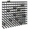 Image de Casier à bouteilles pour 120 bouteilles Noir Bois de pin solide