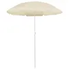 Image de vidaXL Parasol met stalen paal 180 cm zandkleurig315537