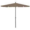 Image de vidaXL Parasol de Jardin avec Mât Parasol de Patio Pare-soleil de Terrasse Parasol d'Extérieur Anti-UV Anti-décoloration 315546