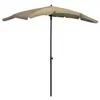 Image de vidaXL Parasol met paal 200x130 cm taupe315554
