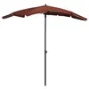 Image de vidaXL Parasol met paal 200x130 cm terracottakleurig315556