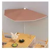 Image de Parasol droit vidaxl 180 x 180 toile en polyester forme en d mat en acier