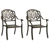 Image de vidaXL Tuinstoelen 2 st gietaluminium bronskleurig315567