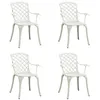Image de Chaises de jardin lot de 4 Aluminium coulé Blanc