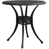 Image de Table de jardin Noir 78x78x72 cm Aluminium coulé