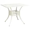 Image de vidaXL Tuintafel 90x90x73 cm gietaluminium wit315590