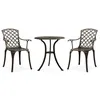 Image de vidaXL Ensemble de bistro 3 pcs Aluminium coulé Bronze 315591