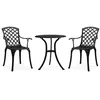 Image de vidaXL 3-delige Bistroset gietaluminium zwart315592